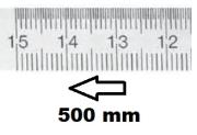 HORIZONTAL FLEXIBLE RULE CLASS II RIGHT TO LEFT 500 MM SECTION 20x1 MM<BR>REF : RGH96-D2500D150
